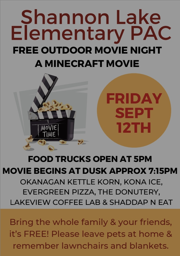 SLE PAC Free Outdoor Movie Night Sept 12th 2025