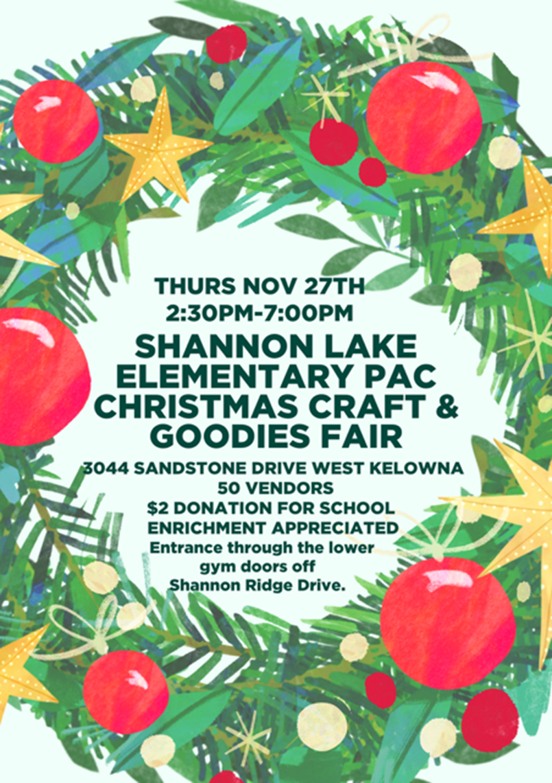 SLE PAC Christmas Craft Fair Nov